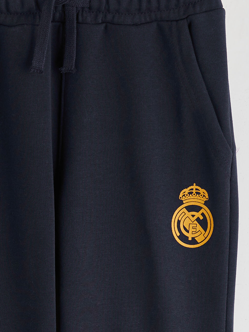 Lacivert Beli Lastikli Real Madrid Baskılı Erkek Çocuk Jogger Eşofman Altı-2