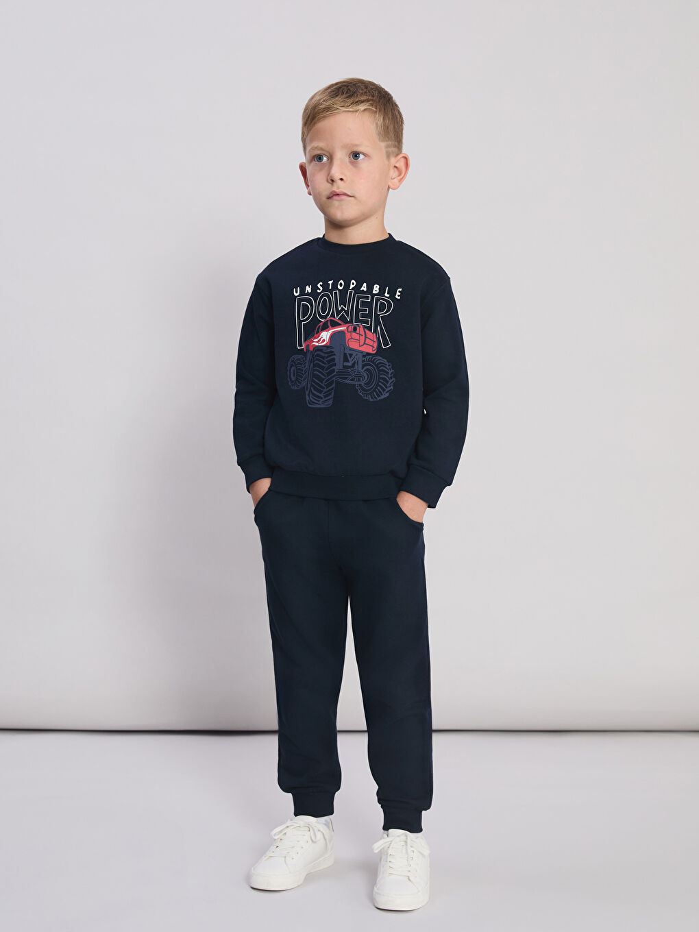 Printed Boys' Sweatshirt and Sweatpants-1