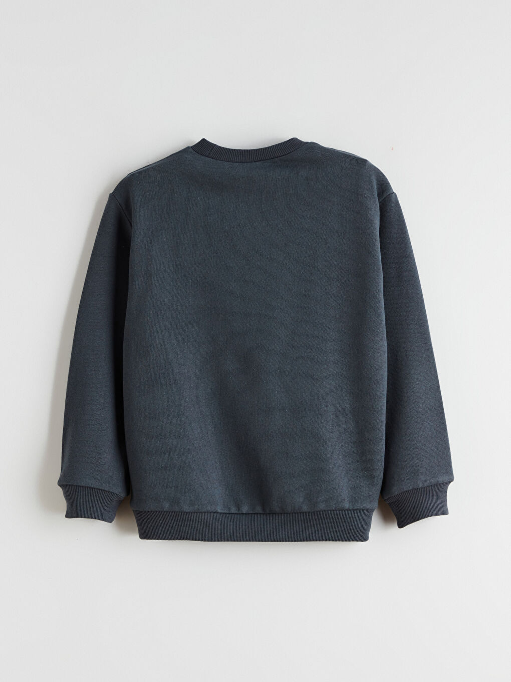 Antrasit Bisiklet Yaka Baskılı Erkek Çocuk Sweatshirt-1