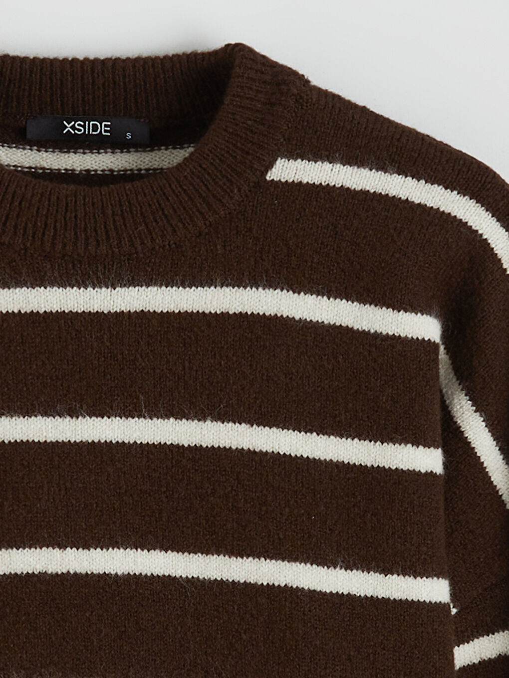 Crew Neck Striped Oversize Women's Knitwear Sweater-5