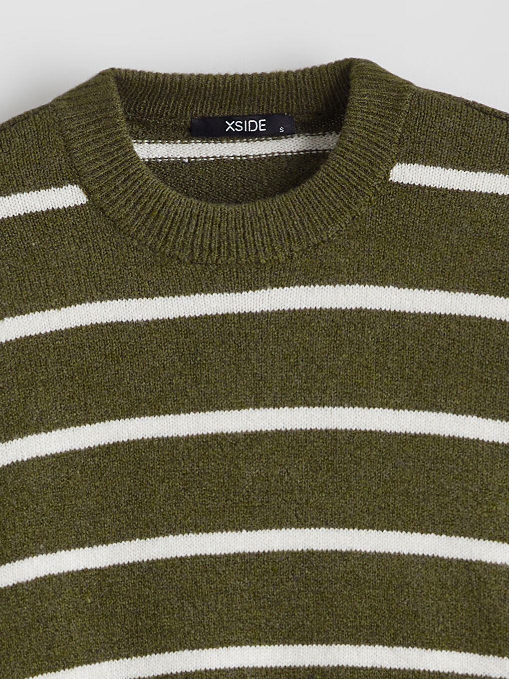 Crew Neck Striped Oversize Women's Knitwear Sweater-5