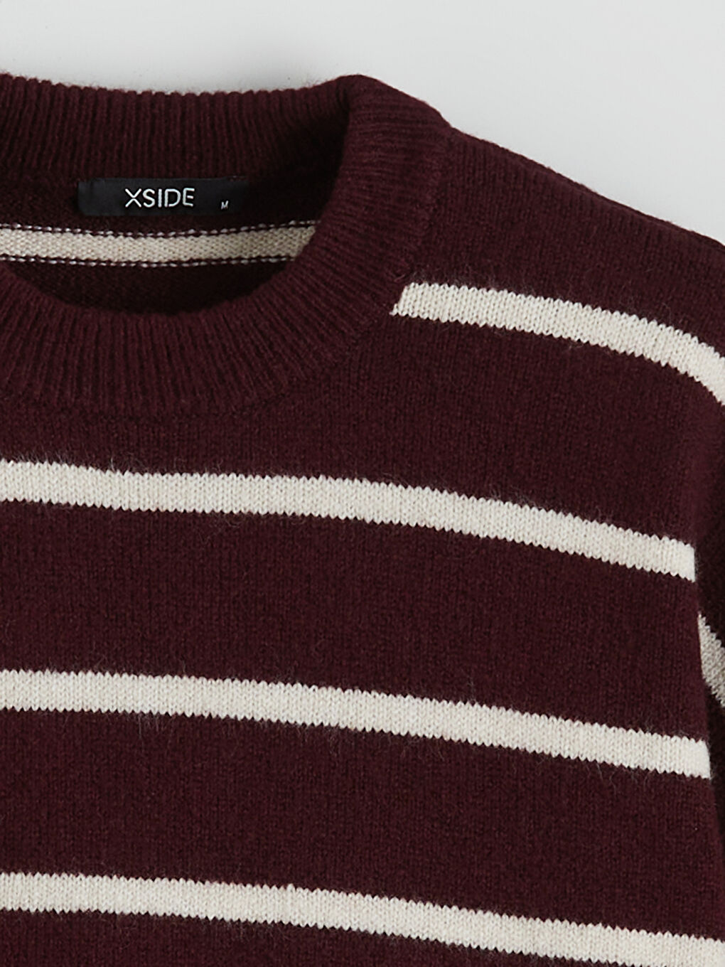 Crew Neck Striped Oversize Women's Knitwear Sweater-5