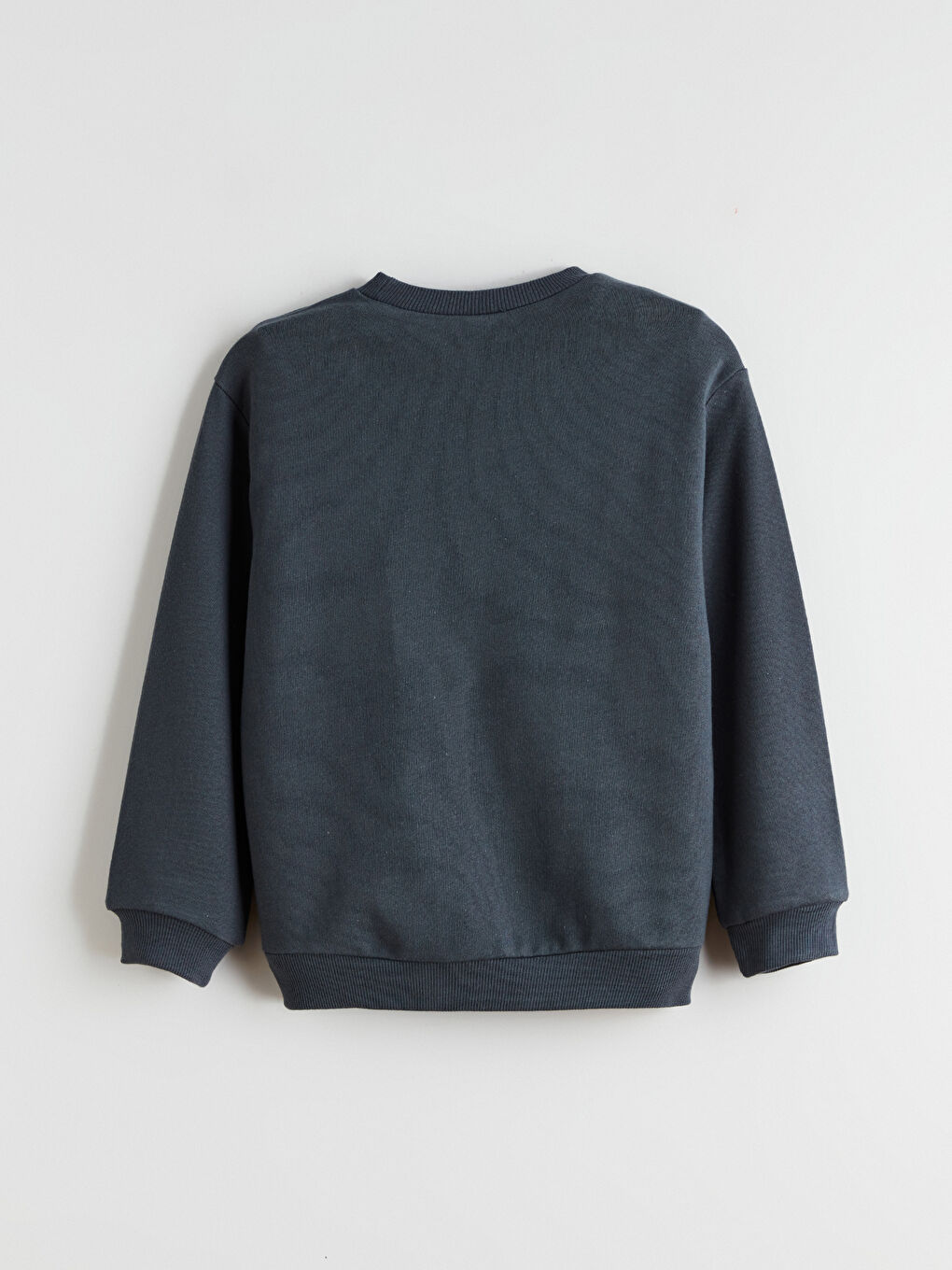 Antrasit Bisiklet Yaka Baskılı Erkek Çocuk Sweatshirt-1