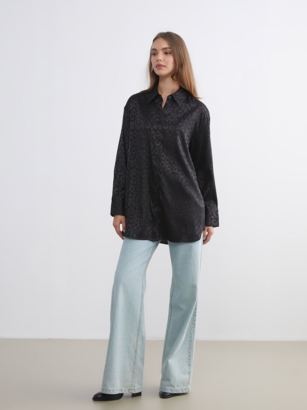 Leopard Print Women's Shirt Tunic-1