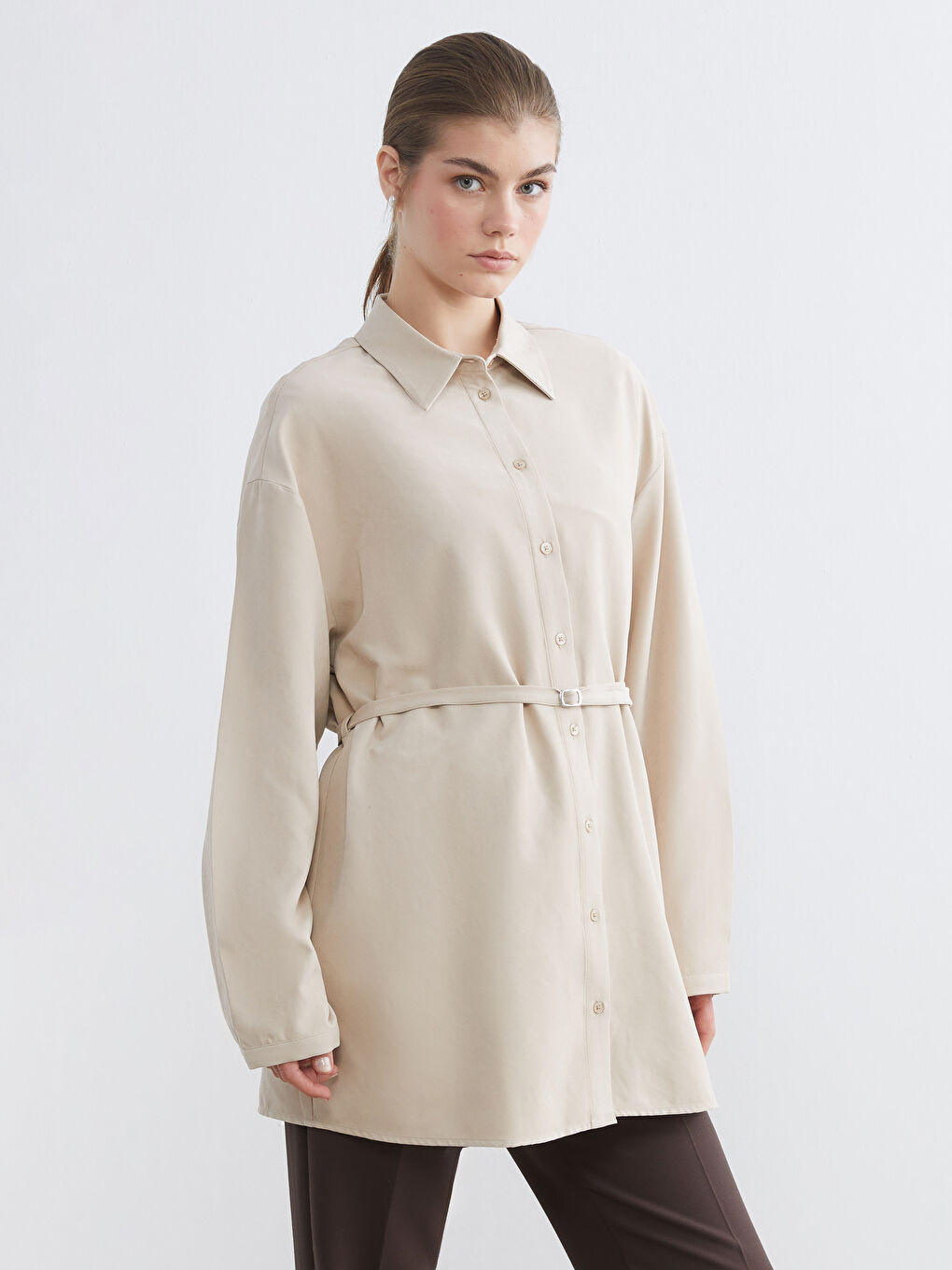 Women's Suede Shirt Tunic