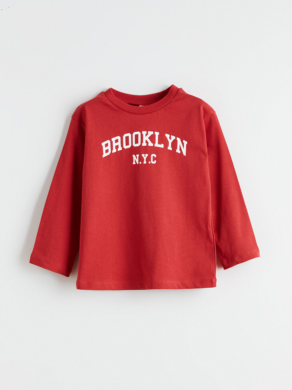 Kırmızı Brooklyn Baskılı Erkek Bebek Tişört