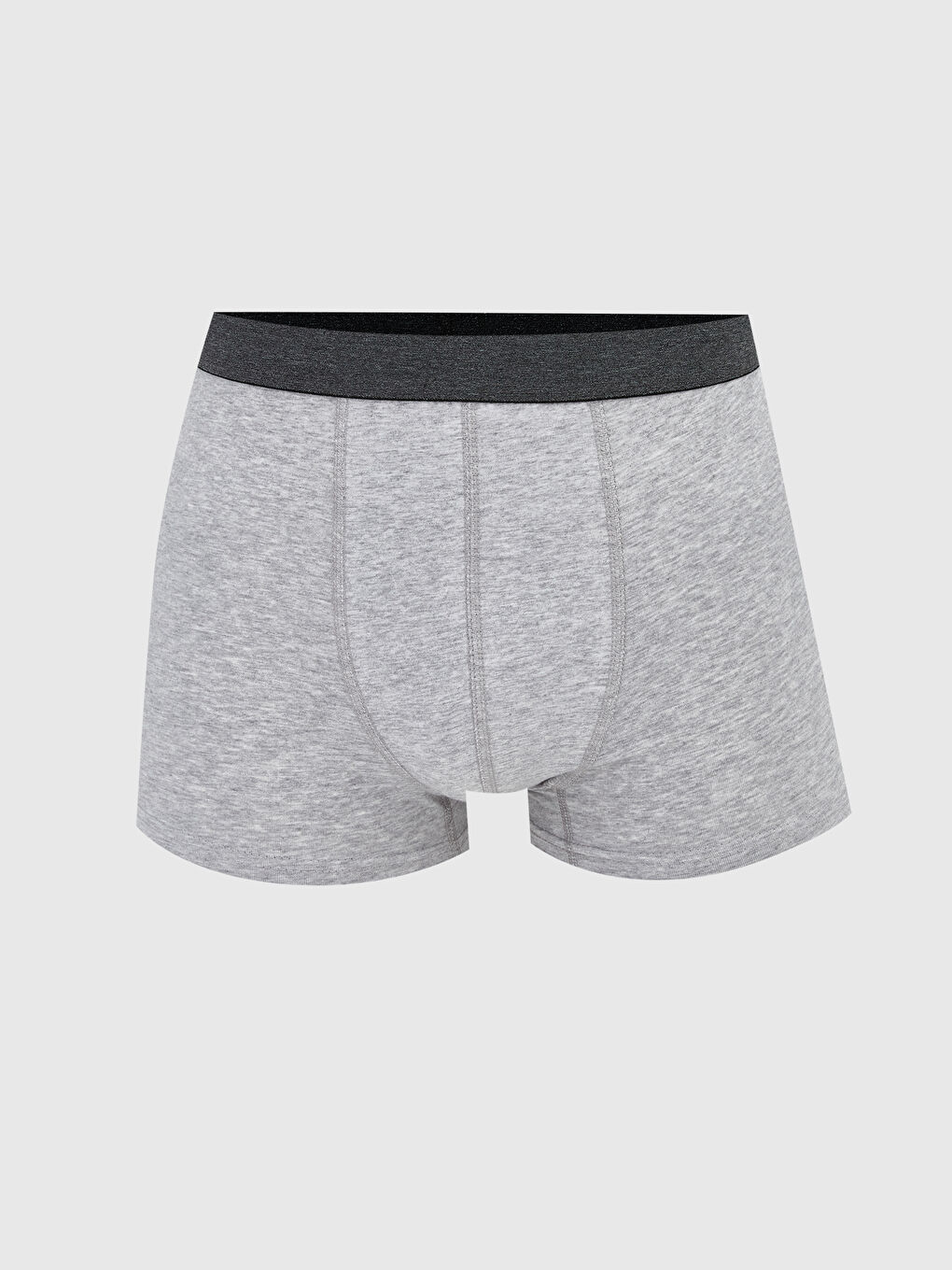 Gri Standart Kalıp Pamuklu Esnek Erkek Boxer 3'lü-2