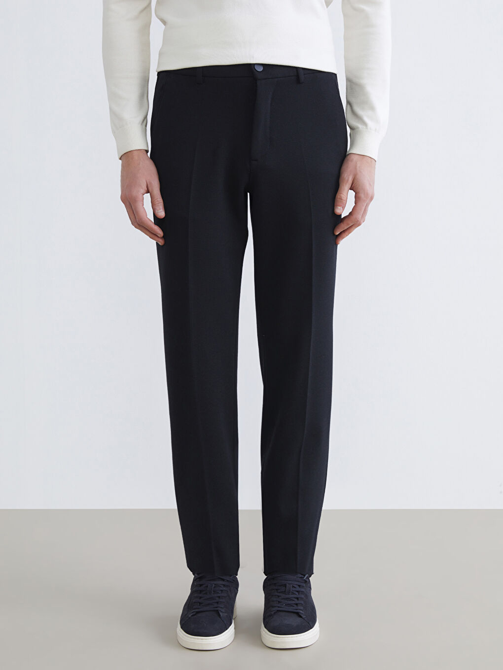 Lacivert Standart Kalıp Erkek Pantolon-1