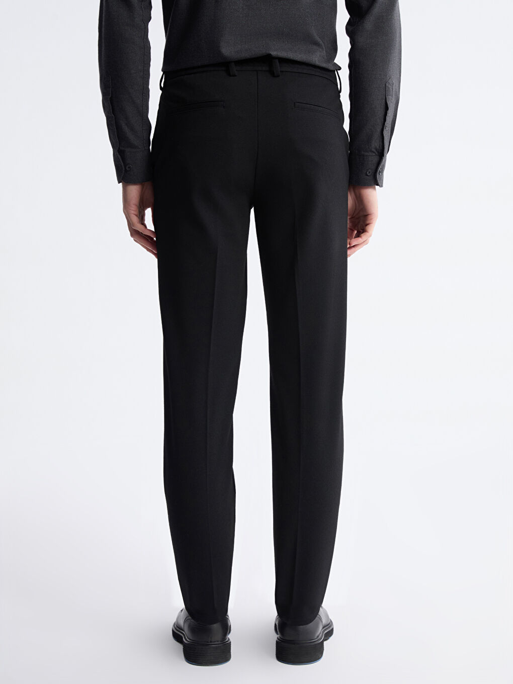 Siyah Standart Kalıp Erkek Pantolon-3