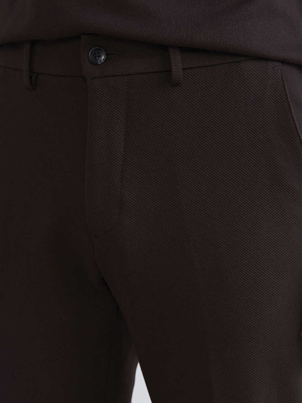 Kahverengi Standart Kalıp Erkek Pantolon-2