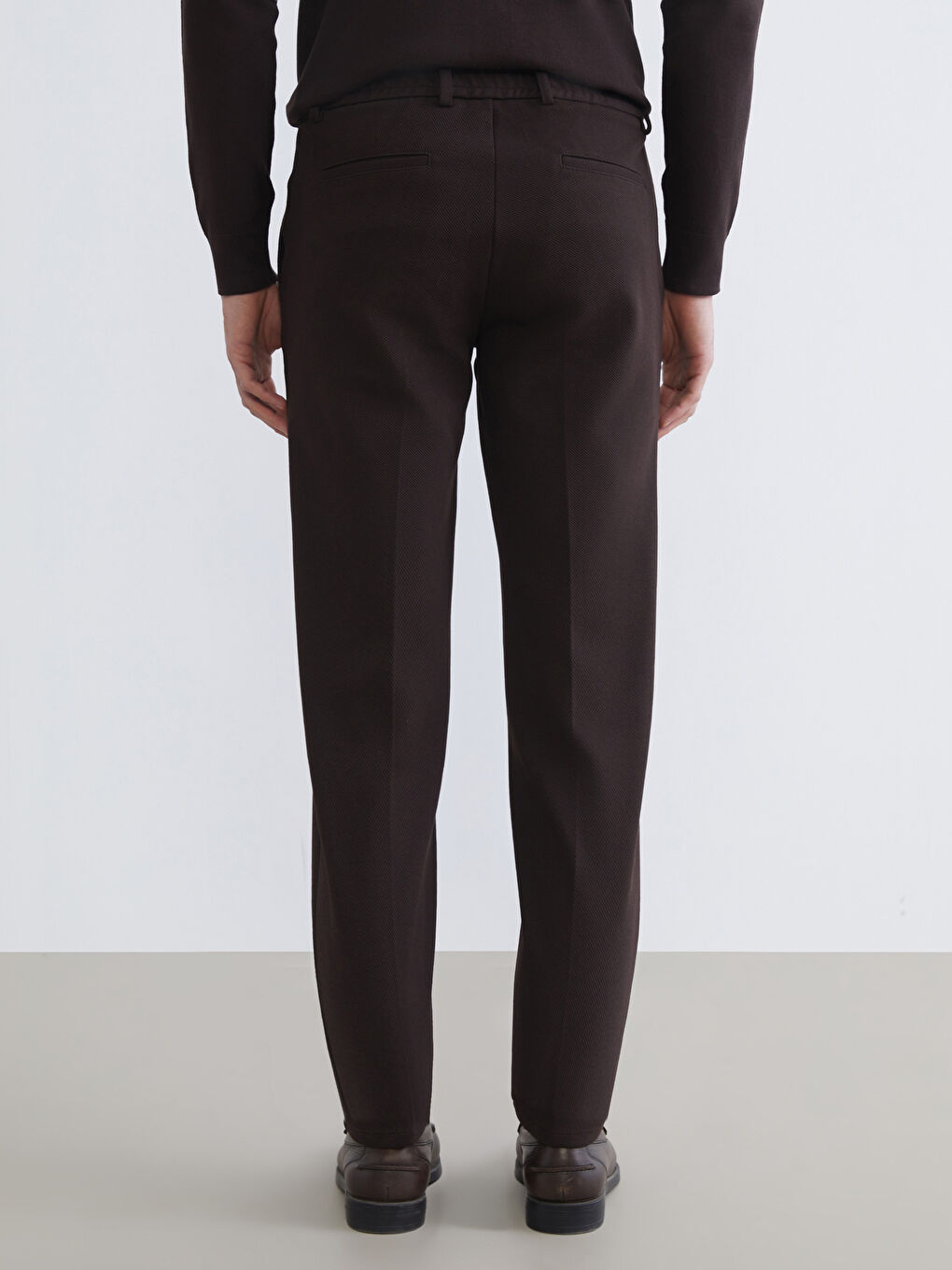 Kahverengi Standart Kalıp Erkek Pantolon-3