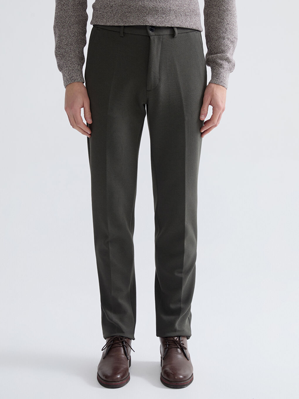 Haki Standart Kalıp Erkek Pantolon-1