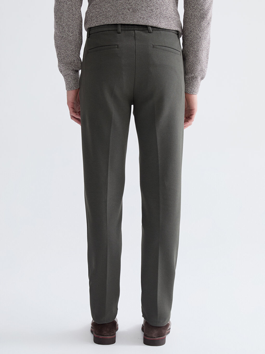 Haki Standart Kalıp Erkek Pantolon-3