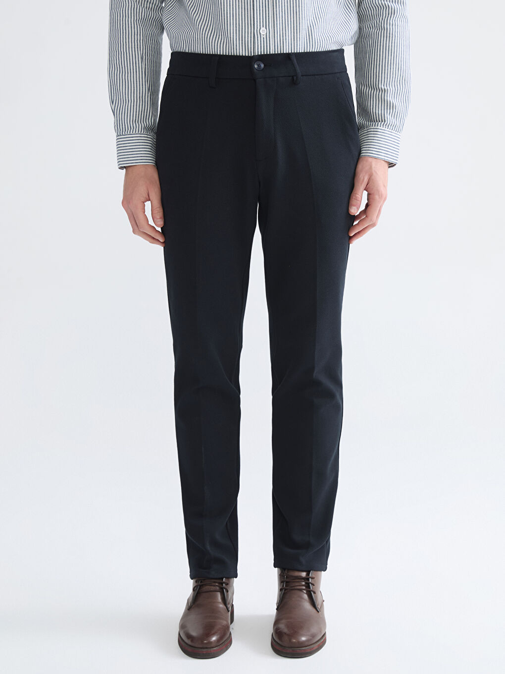 Lacivert Standart Kalıp Erkek Pantolon-1