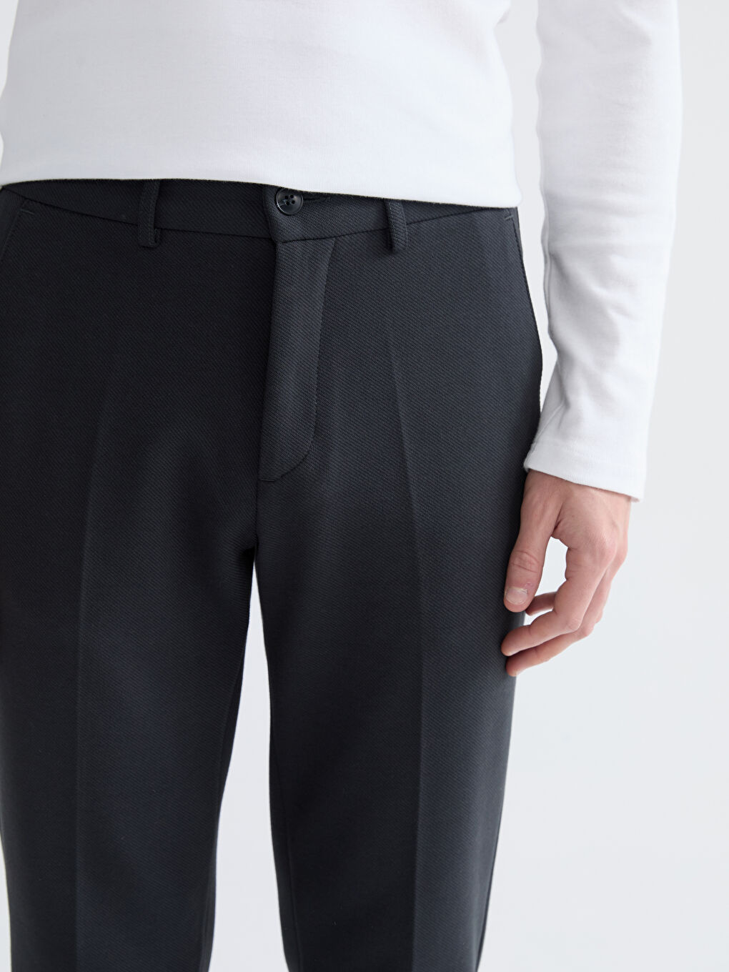 Antrasit Standart Kalıp Erkek Pantolon-2