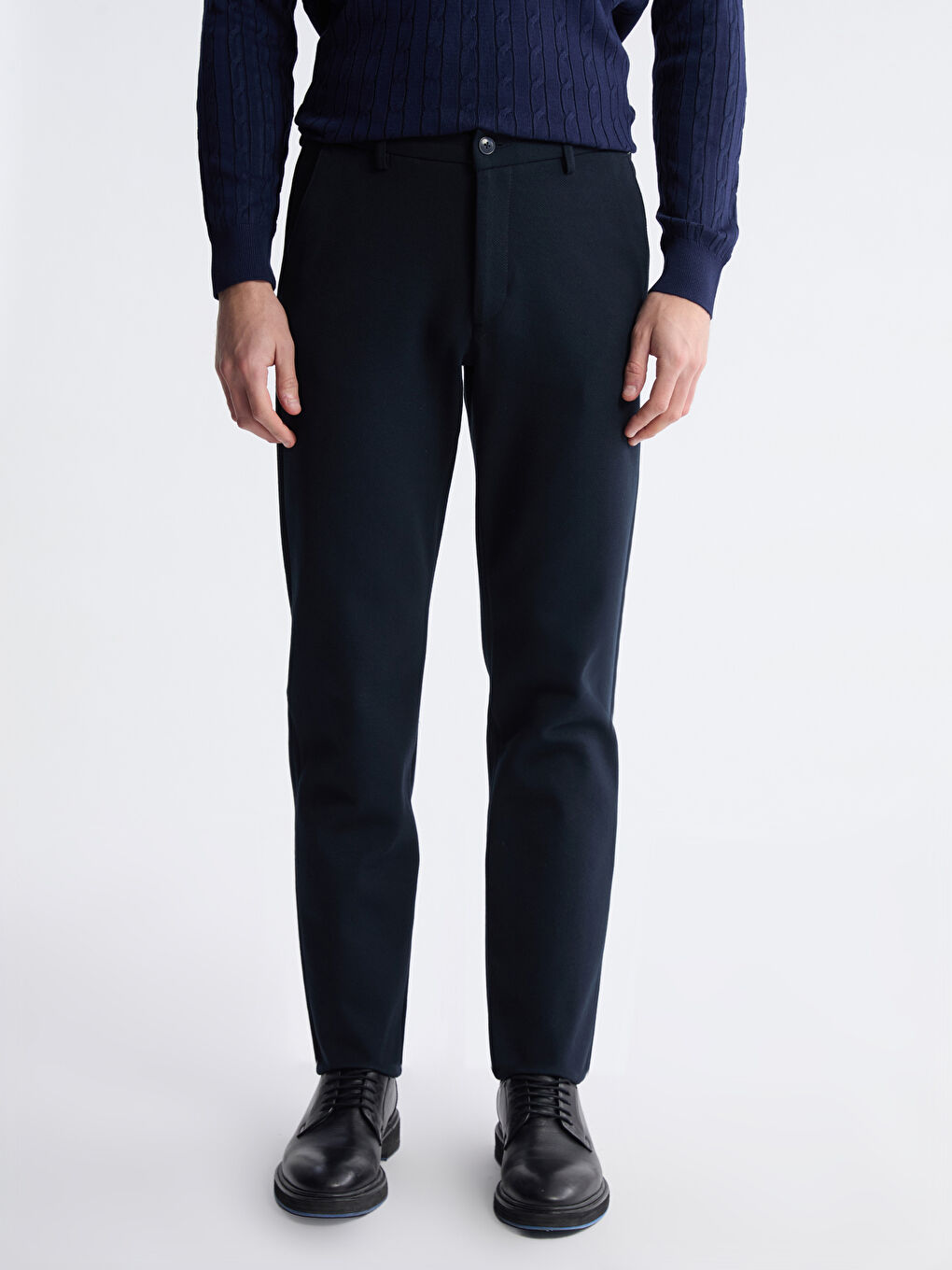 Lacivert Standart Kalıp Erkek Pantolon-1