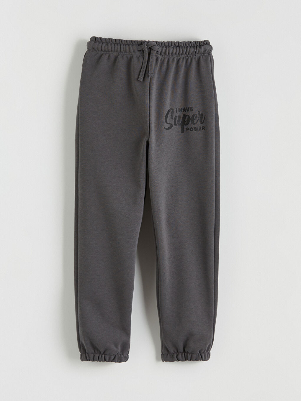 Gri Beli Lastikli Erkek Çocuk Jogger  Eşofman Altı