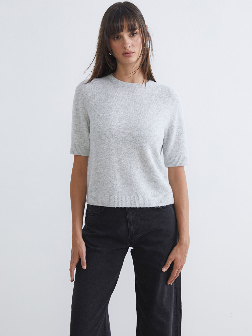 Crew Neck Women's Knitwear Sweater