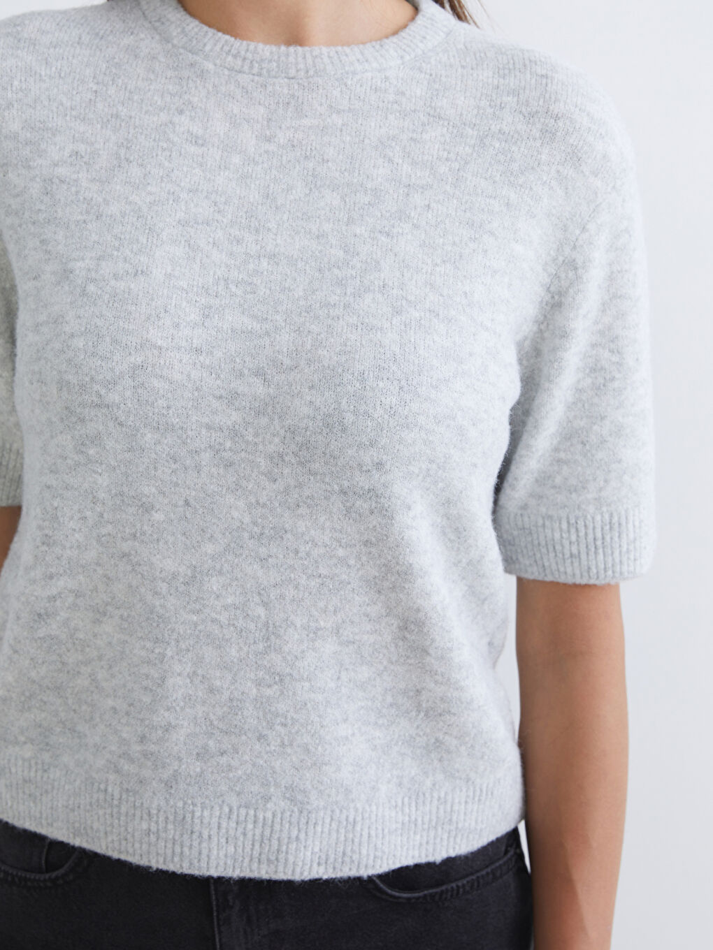 Crew Neck Women's Knitwear Sweater-2