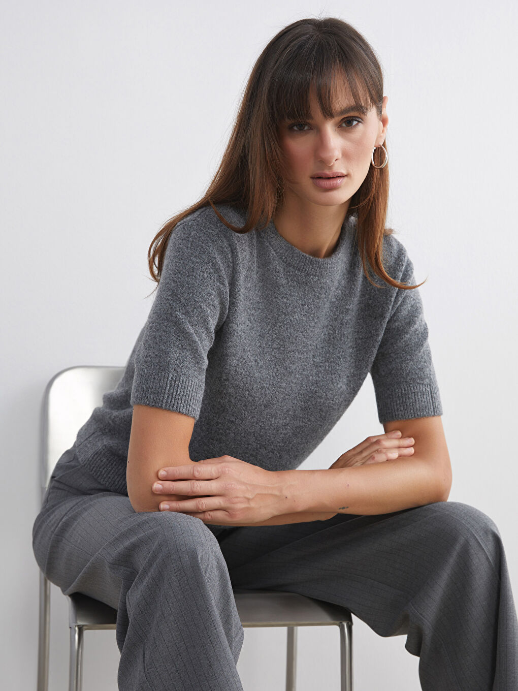 بلوز یه‌خه‌ خڕ بۆ ژنان - سوێتری تریکۆ