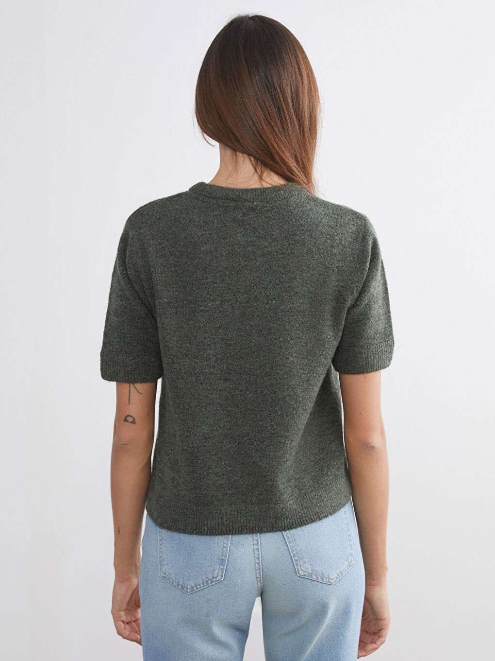 بلوز یه‌خه‌ خڕ بۆ ژنان - سوێتری تریکۆ-3