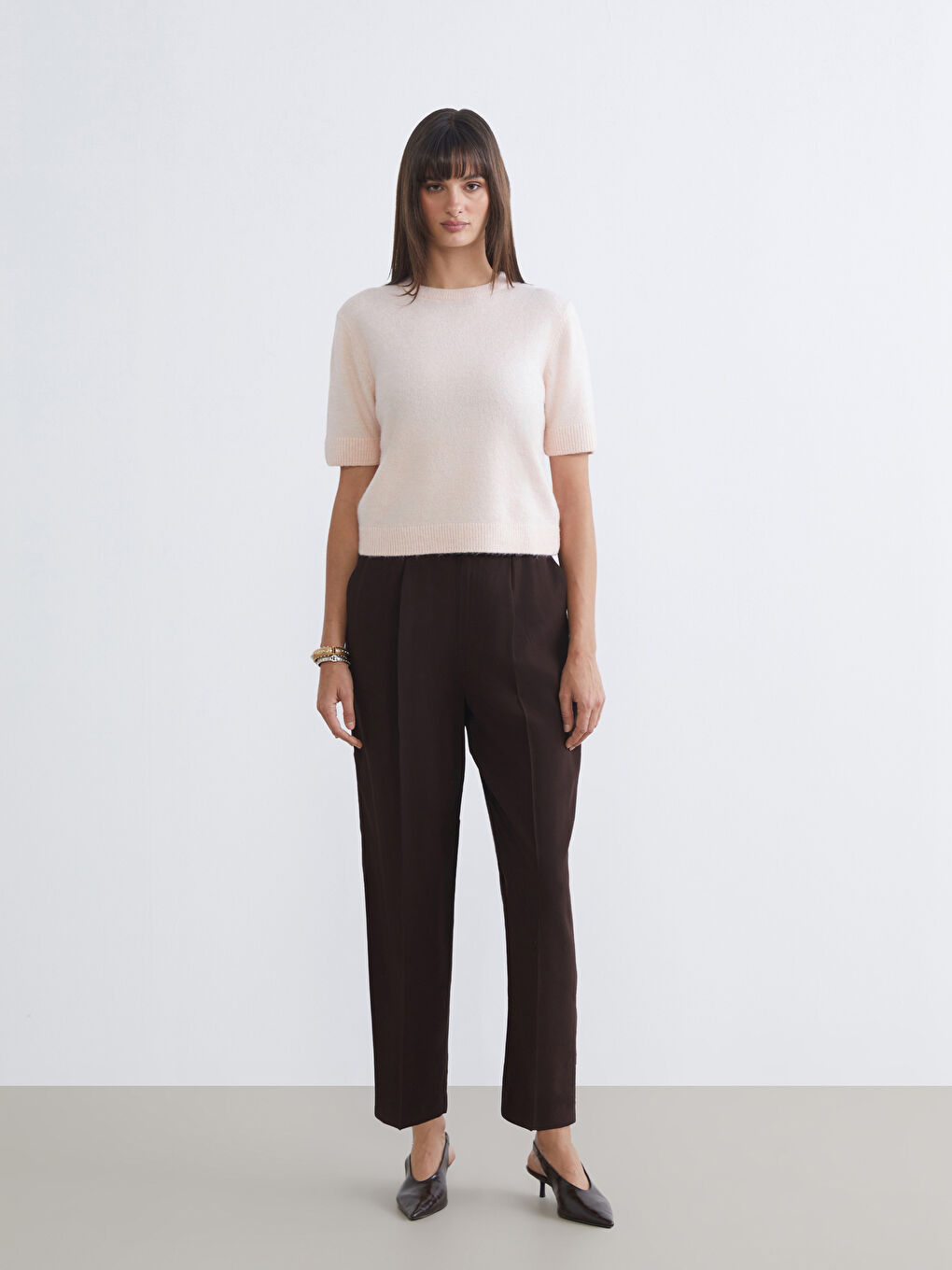 Crew Neck Women's Knitwear Sweater-1