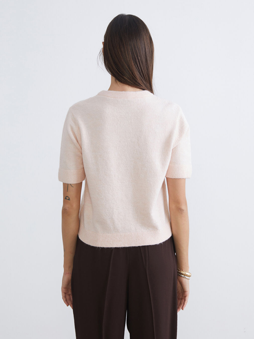 Crew Neck Women's Knitwear Sweater-3