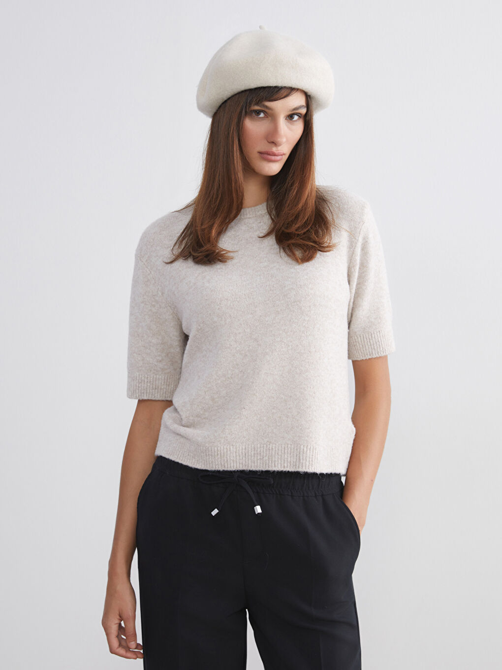 Crew Neck Women's Knitwear Sweater