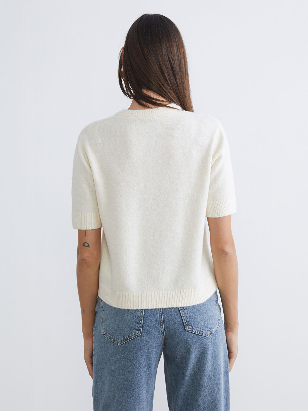 Crew Neck Women's Knitwear Sweater-3