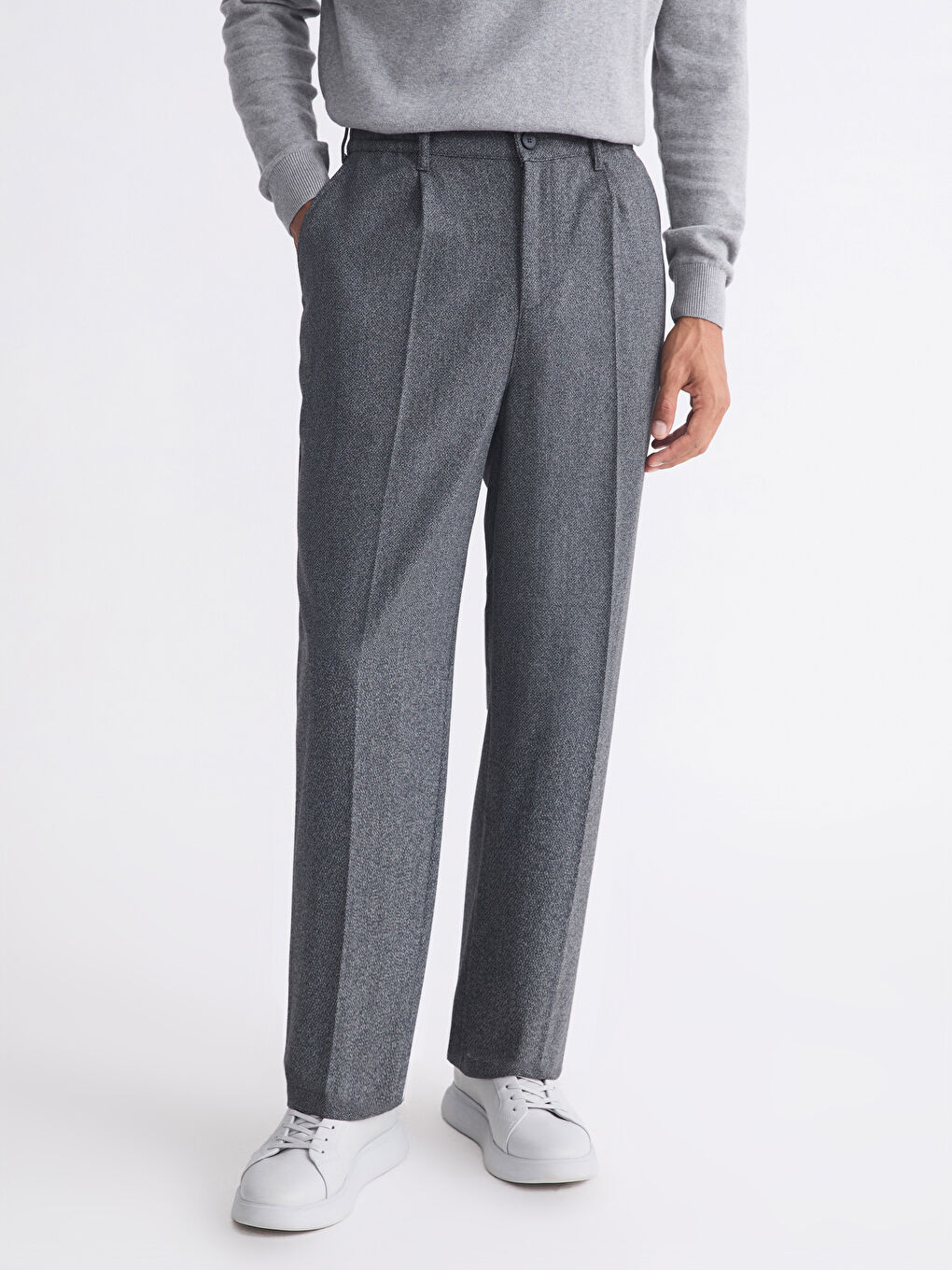 Antrasit Rahat Kalıp Erkek Pantolon-1