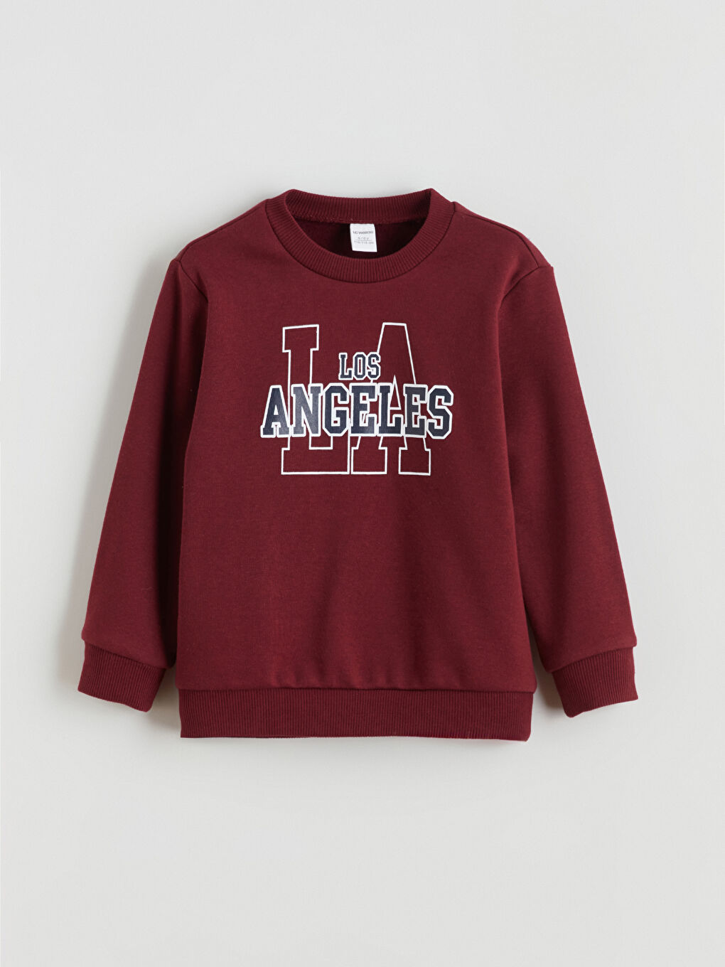 Bordo Los Angeles Baskılı Erkek Çocuk Sweatshirt