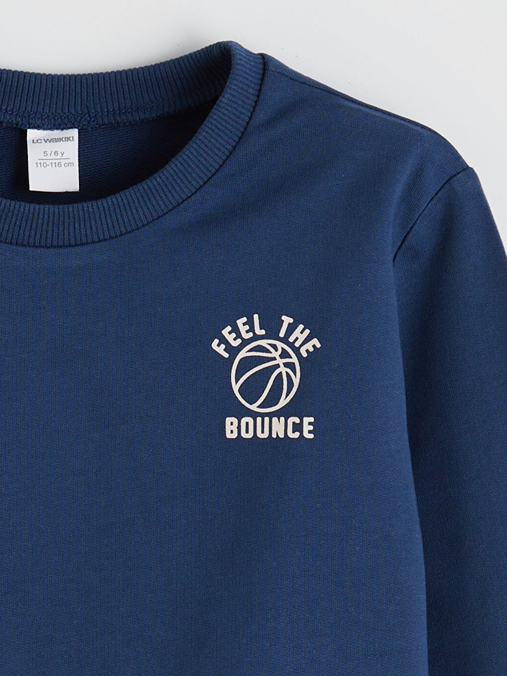 İndigo Bisiklet Yaka Baskılı Erkek Çocuk Sweatshirt-2