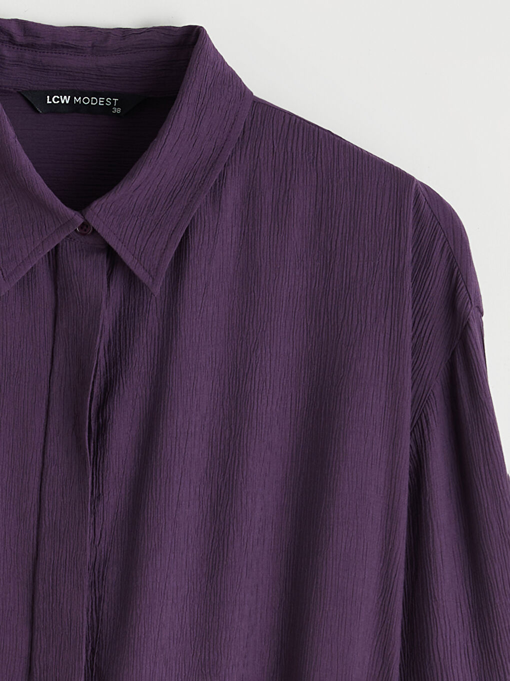 Textured Oversize Women's Shirt Tunic-5