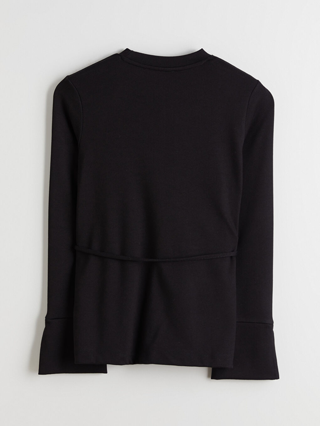 Siyah Dik Yaka Kadın Sweatshirt Tunik-5