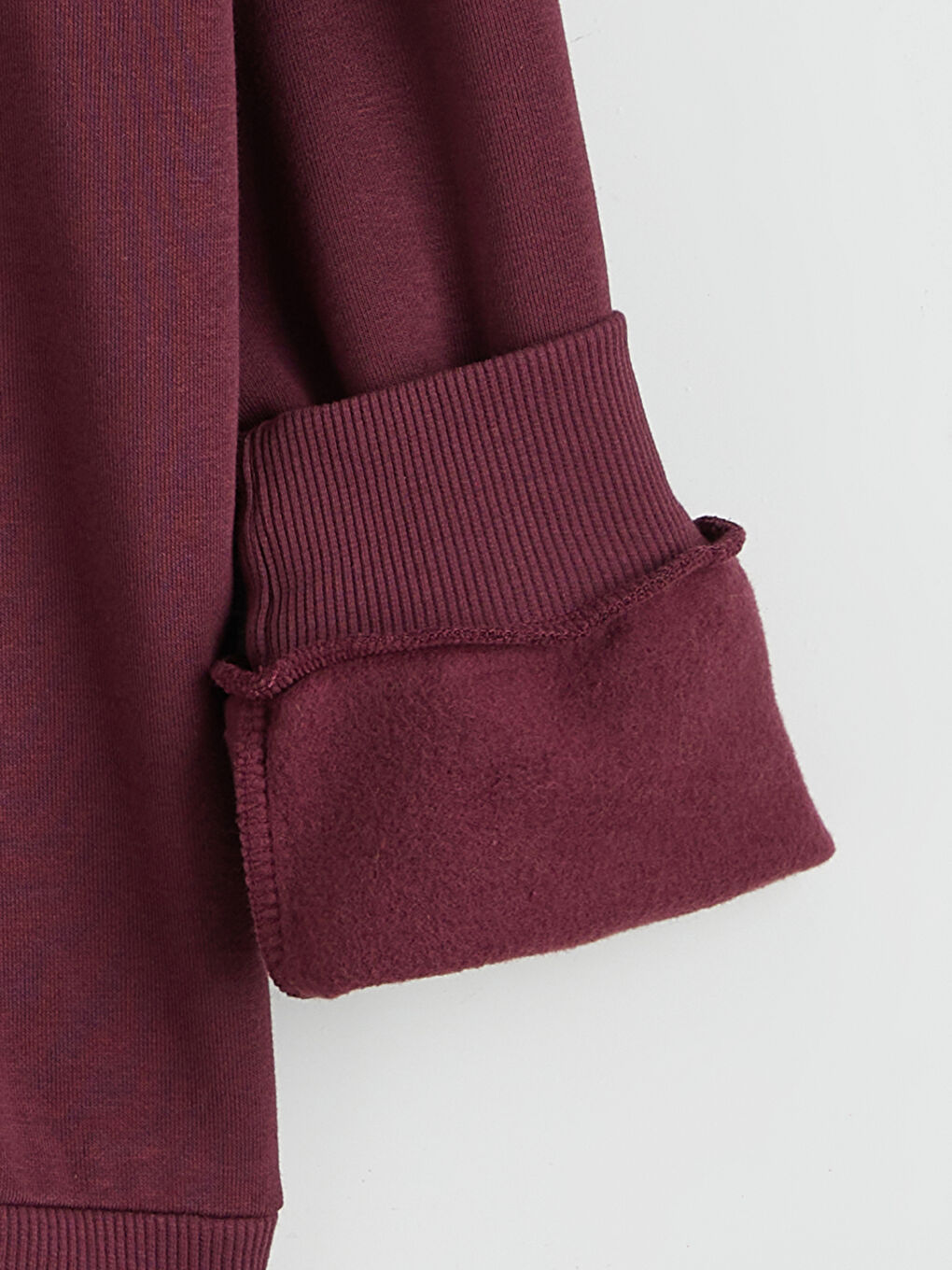 Mürdüm İşlemeli Kadın Kalın Sweatshirt Tunik-6