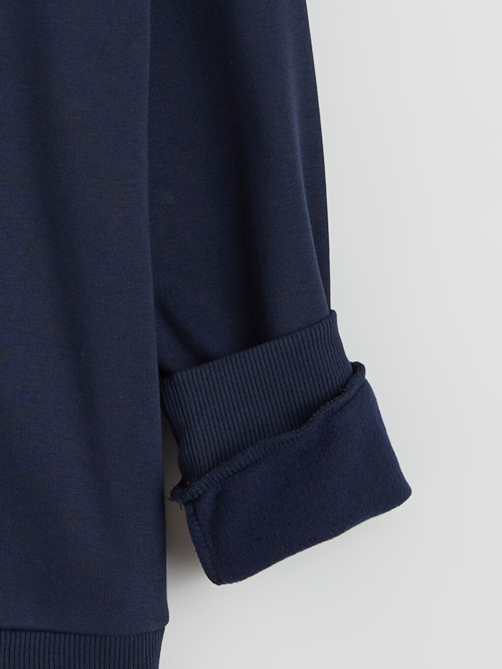 Lacivert İşlemeli Kadın Kalın Sweatshirt Tunik-5