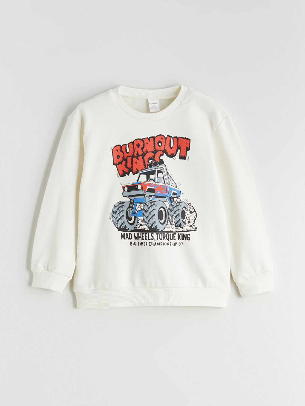 Bej Baskılı Erkek Çocuk Sweatshirt ve Eşofman Altı-3