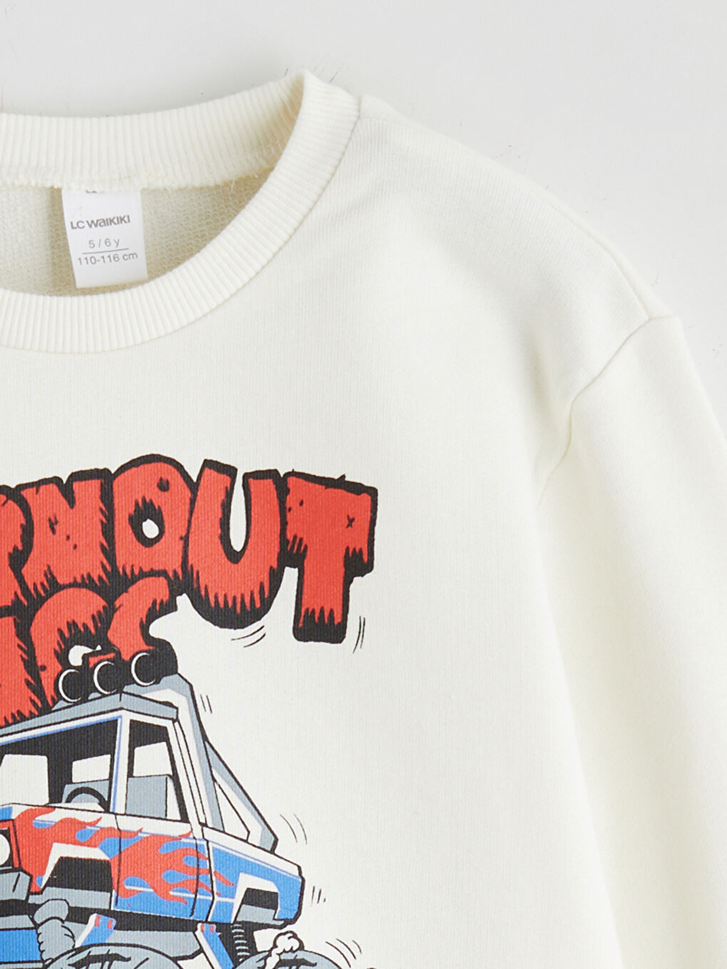 Bej Baskılı Erkek Çocuk Sweatshirt ve Eşofman Altı-4