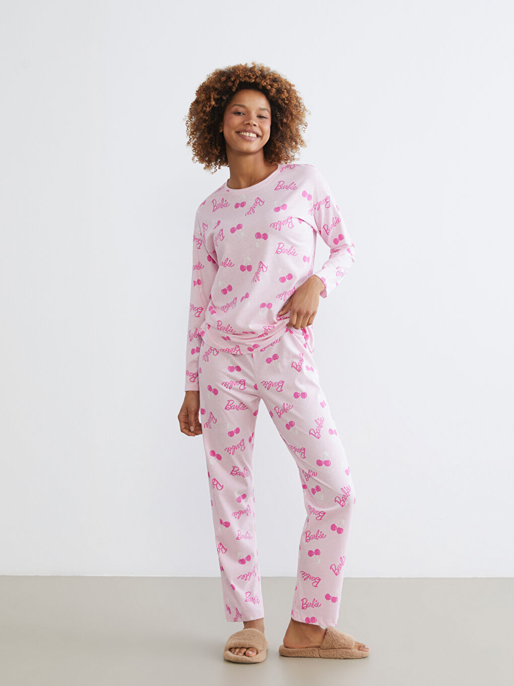 Жінка РОЖЕВИЙ Піжамний комплект-1