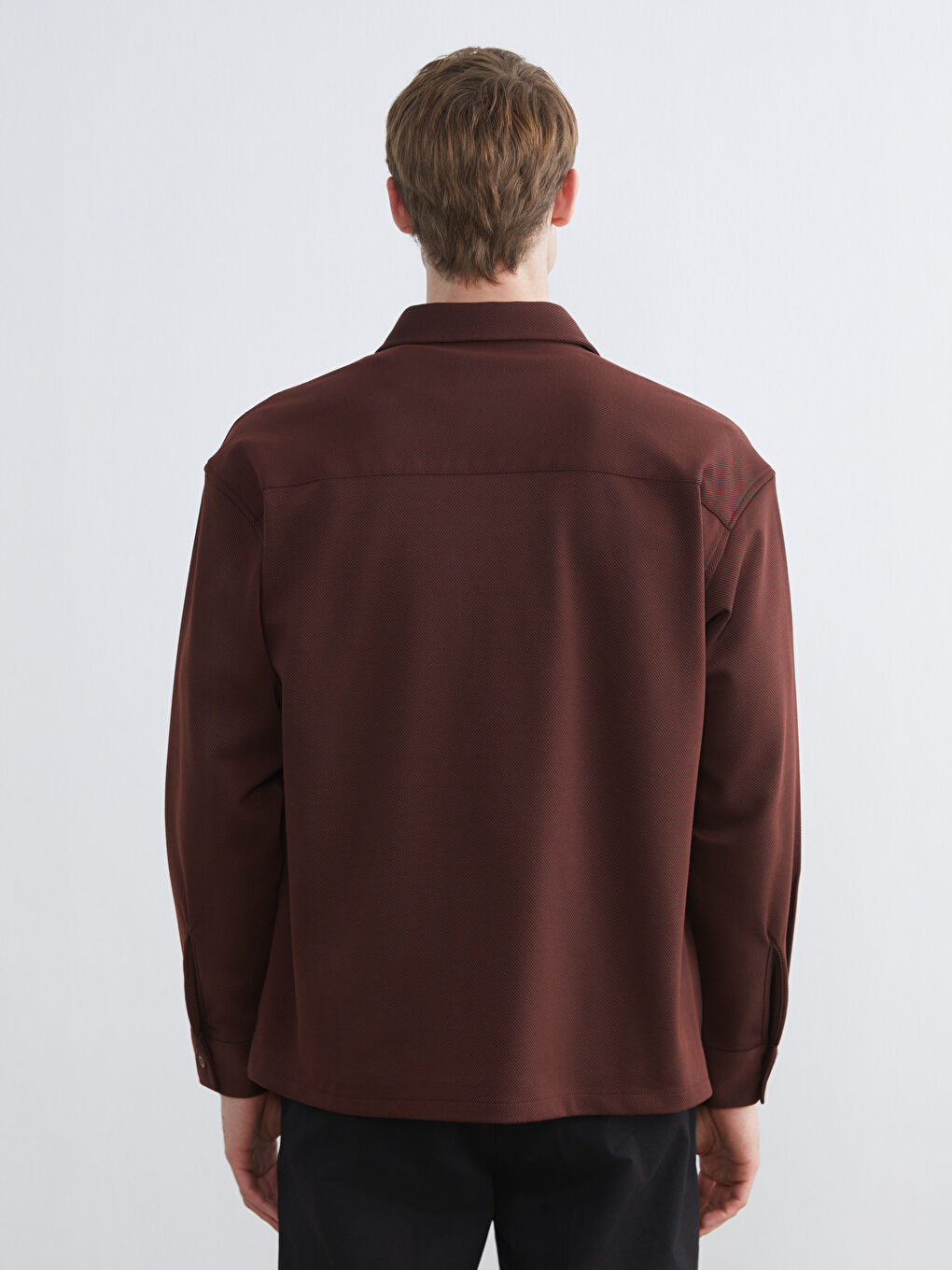 Kırmızı Regular Fit Uzun Kollu Erkek Gömlek-3