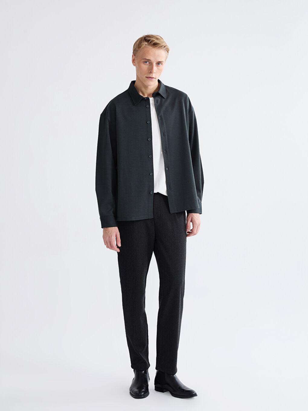 Regular Fit Uzun Kollu Erkek Gömlek-1