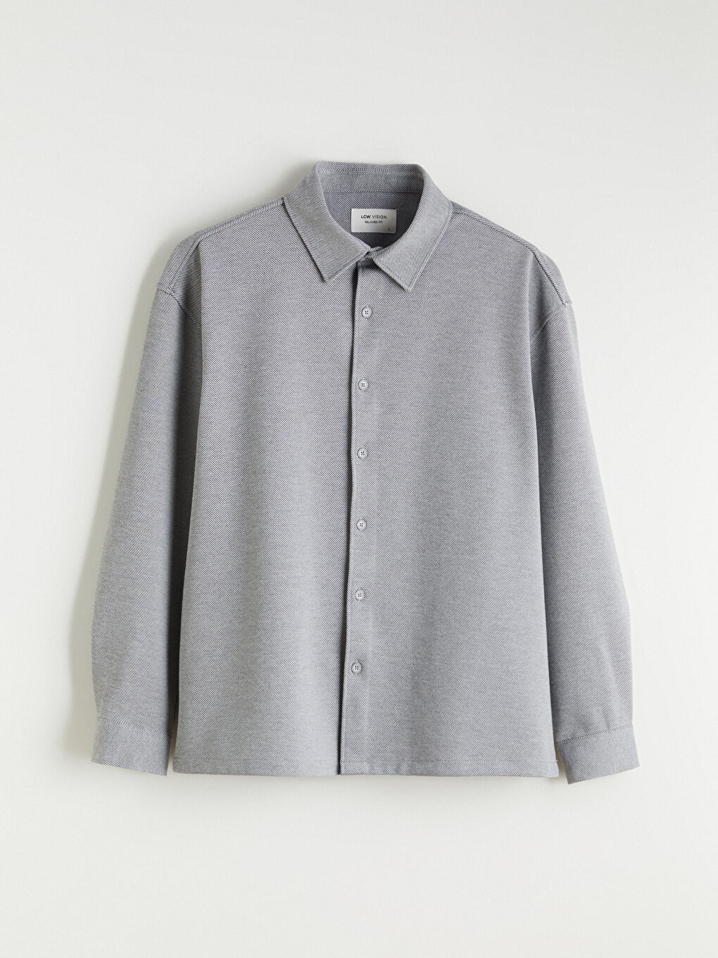 Gri Regular Fit Uzun Kollu Erkek Gömlek-4