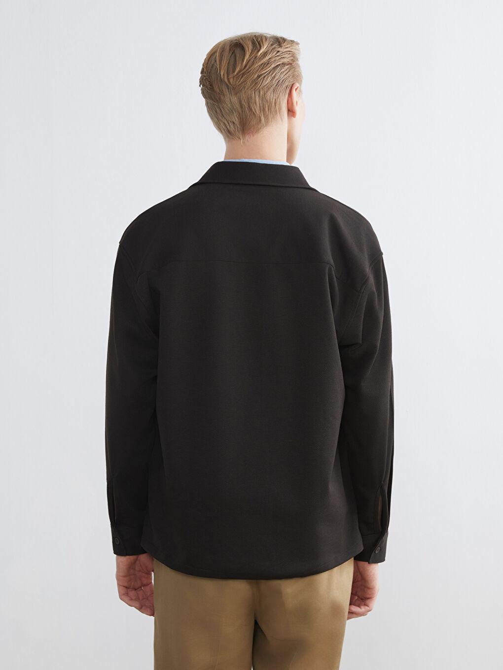 Kahverengi Regular Fit Uzun Kollu Erkek Gömlek-3