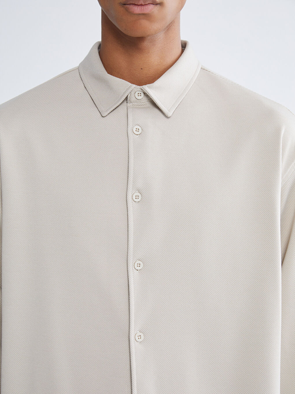 Bej Regular Fit Uzun Kollu Erkek Gömlek-2