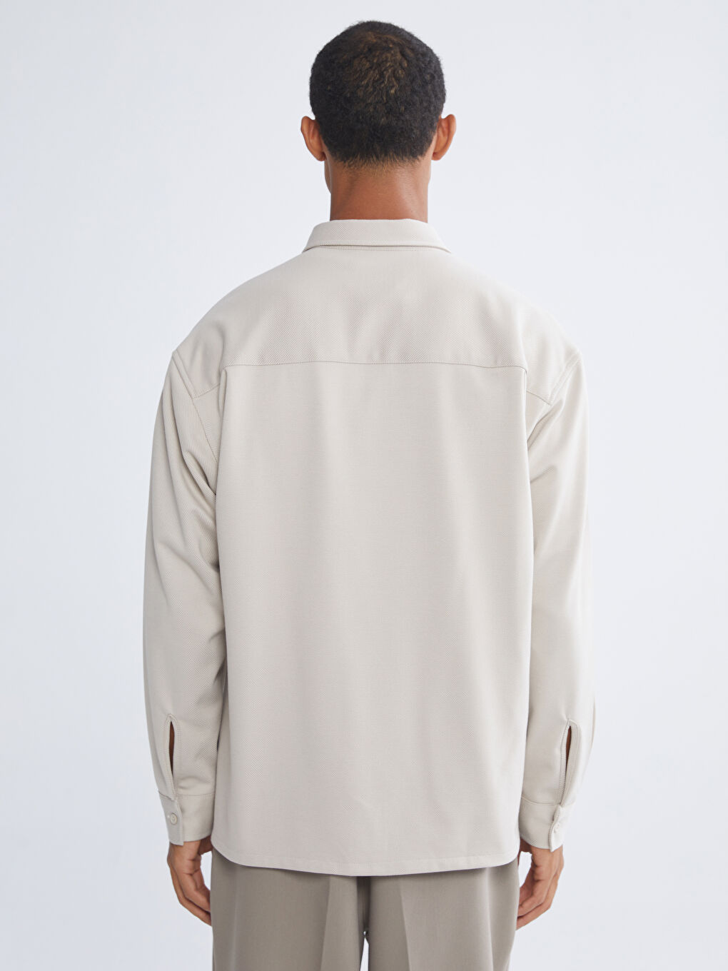 Bej Regular Fit Uzun Kollu Erkek Gömlek-3