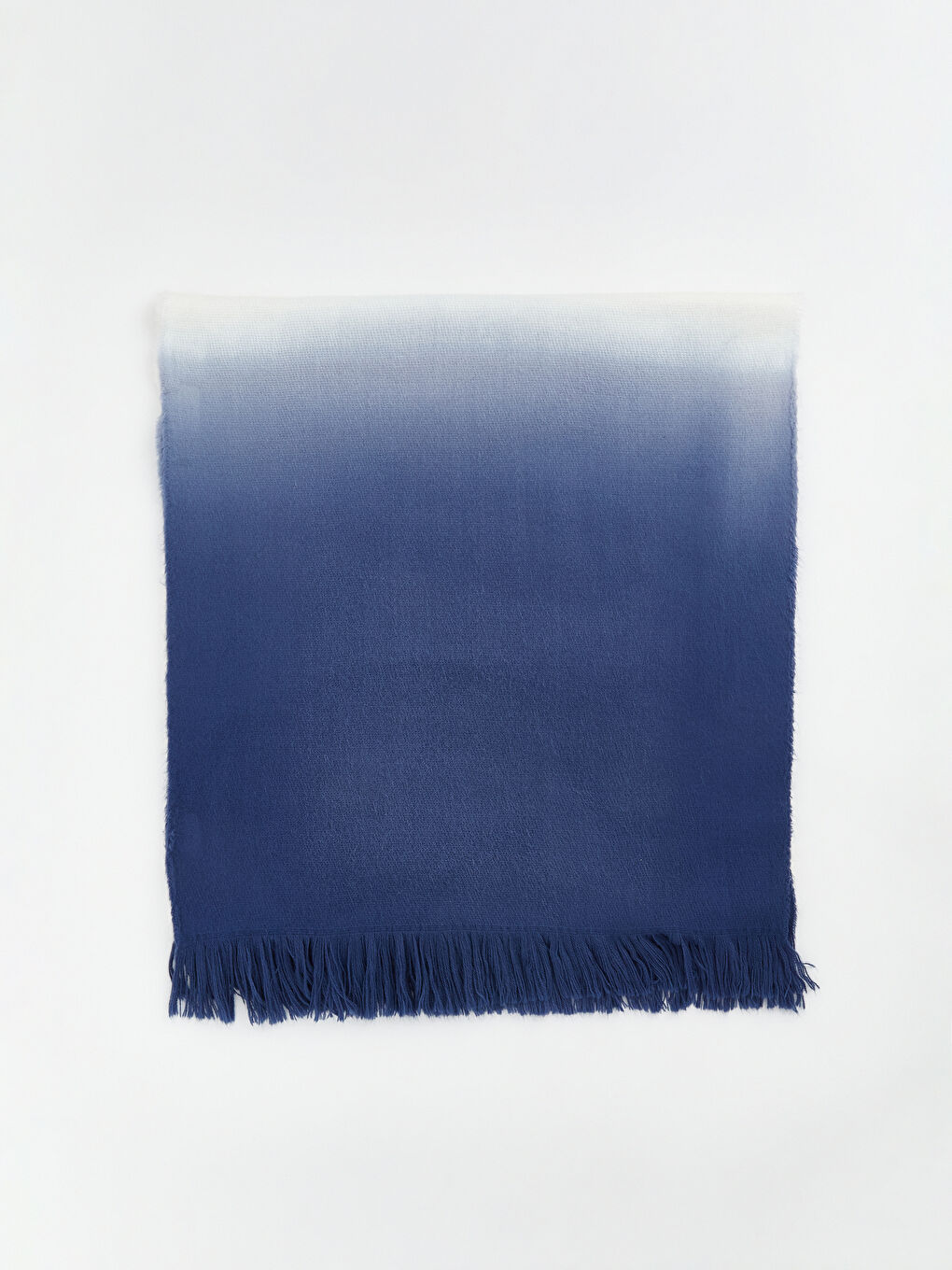 Lacivert Püsküllü Kadın Atkı-1