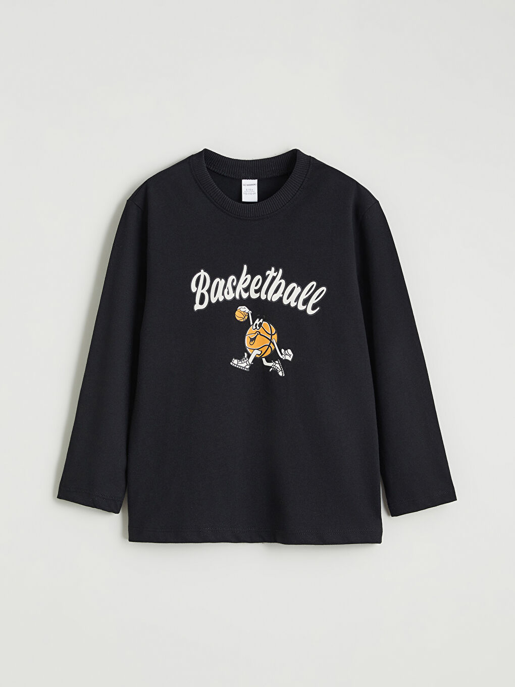 Siyah Bisiklet Yaka Erkek Çocuk Tişört 2'li-1