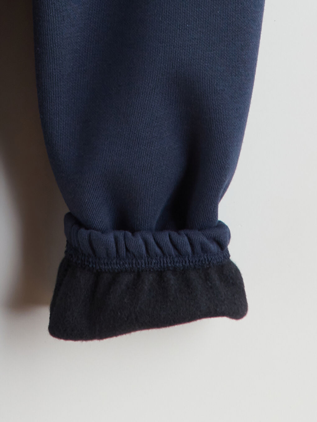Lacivert Beli Lastikli Erkek Çocuk Kalın Jogger Eşofman Alt 2'li-4