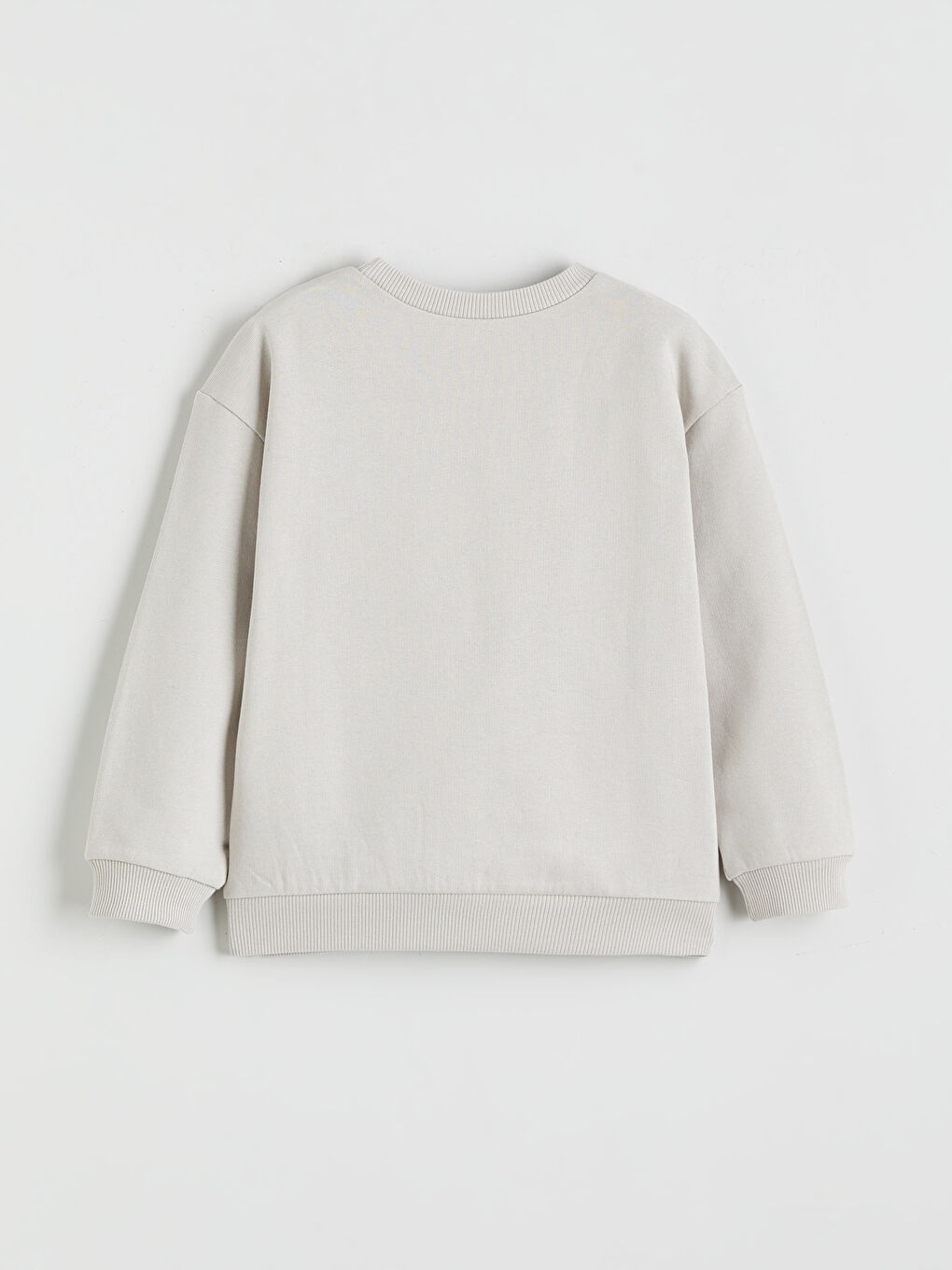 Gri Bisiklet Yaka Erkek Çocuk Sweatshirt-1