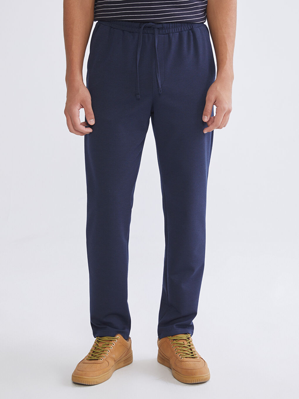 Lacivert Standart Kalıp Erkek Pantolon-1